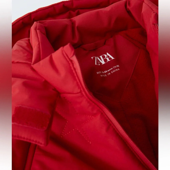 ZARA WATER REPELLENT AND WIND PROTECTION PADDED SNOW SUIT SKI COAT - Picture 4 of 8